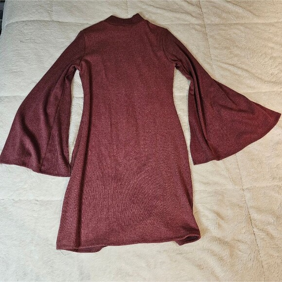 Anrabess Women's Mock Neck Long Sleeve Bodycon Mini Size M. Excellent Condition! - Picture 4 of 6